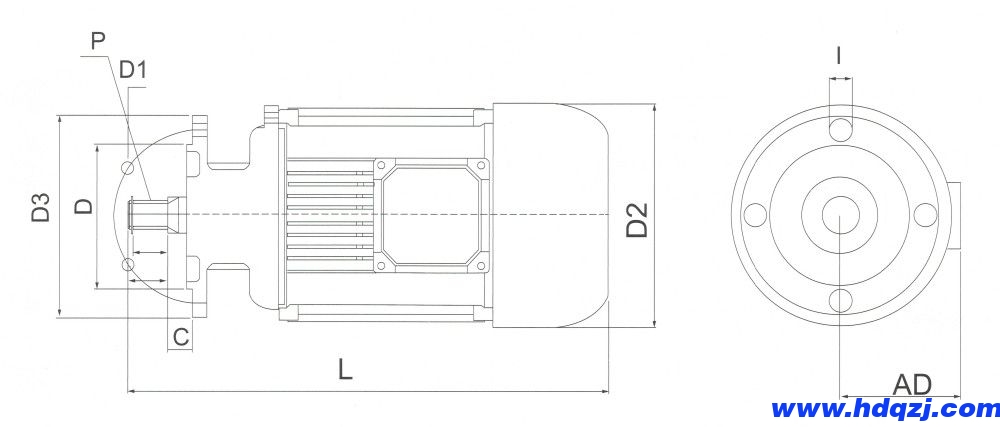 YSE系列實心轉(zhuǎn)子軟啟動制動電機外形及安裝尺寸圖（小盤）.jpg