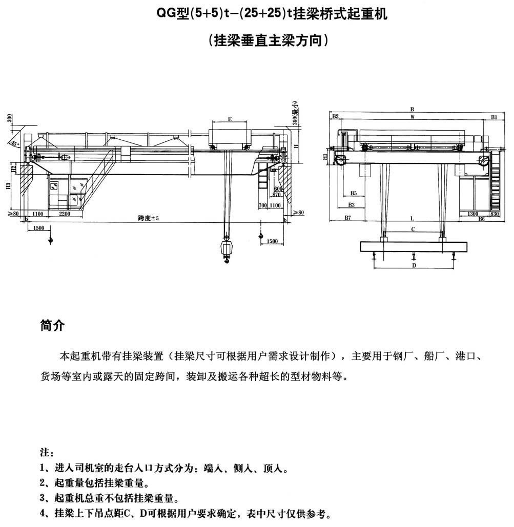 QG型掛梁橋式起重機(jī)